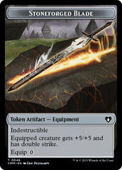 Saproling // Stoneforged Blade Double-Sided Token [Commander Masters Tokens] | Galaxy Games LLC