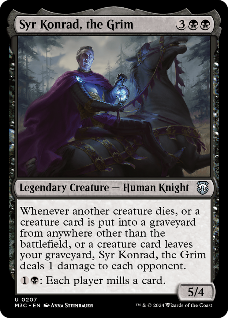 Syr Konrad, the Grim (Ripple Foil) [Modern Horizons 3 Commander] | Galaxy Games LLC