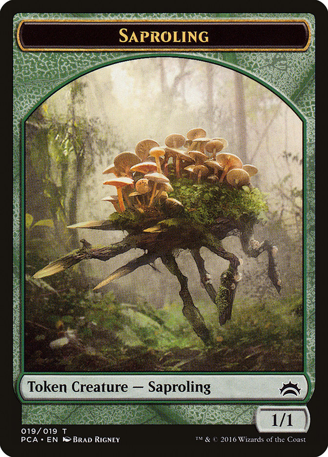 Saproling // Goblin Double-Sided Token [Planechase Anthology Tokens] | Galaxy Games LLC