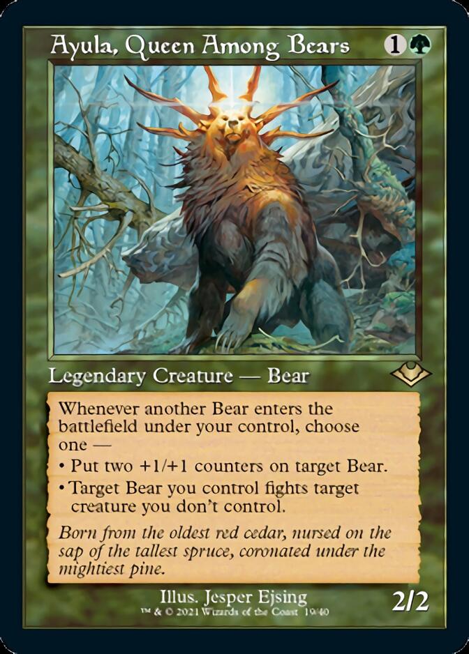 Ayula, Queen Among Bears (Retro Foil Etched) [Modern Horizons] | Galaxy Games LLC