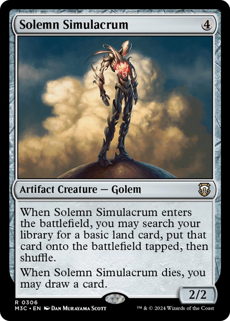 Solemn Simulacrum (Ripple Foil) [Modern Horizons 3 Commander] | Galaxy Games LLC