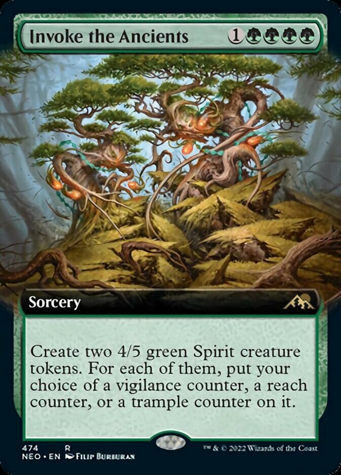Invoke the Ancients (Extended Art) [Kamigawa: Neon Dynasty] | Galaxy Games LLC
