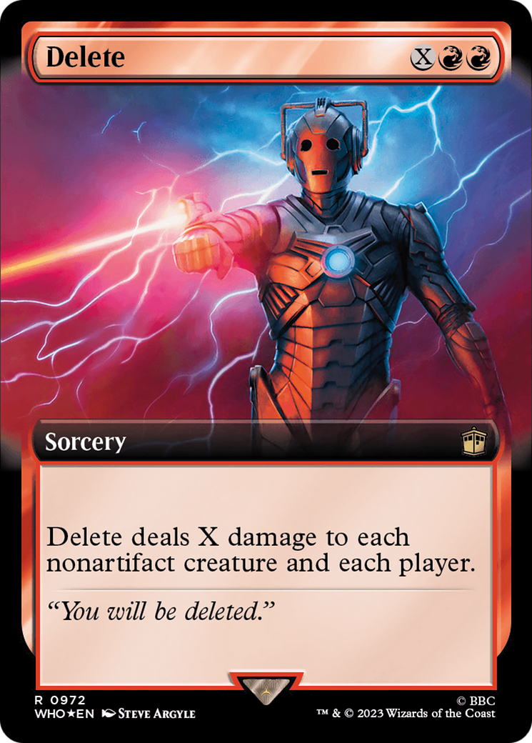 Delete (Extended Art) (Surge Foil) [Doctor Who] | Galaxy Games LLC