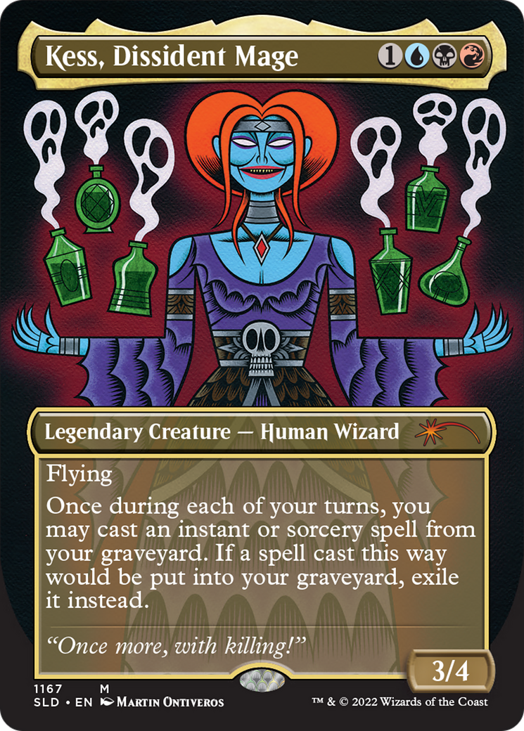 Kess, Dissident Mage (Borderless) [Secret Lair Drop Series] | Galaxy Games LLC