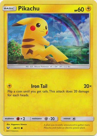 Pikachu (28/73) (Cracked Ice Holo) [Miscellaneous Cards] | Galaxy Games LLC