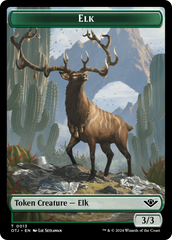 Mercenary // Elk Double-Sided Token [Outlaws of Thunder Junction Tokens] | Galaxy Games LLC