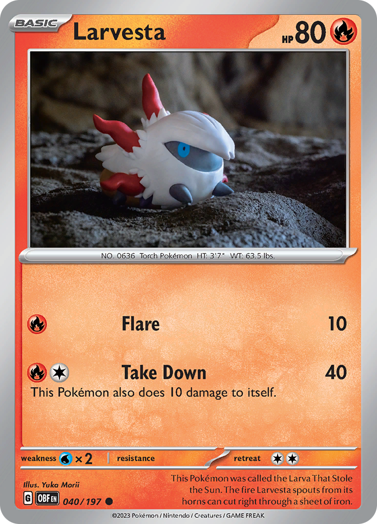 Larvesta (040/197) [Scarlet & Violet: Obsidian Flames] | Galaxy Games LLC