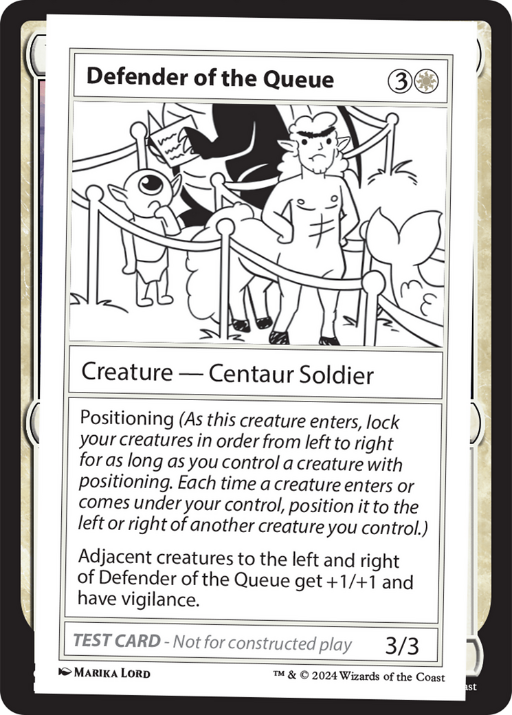 Defender of the Queue [Mystery Booster 2 Playtest Cards] | Galaxy Games LLC