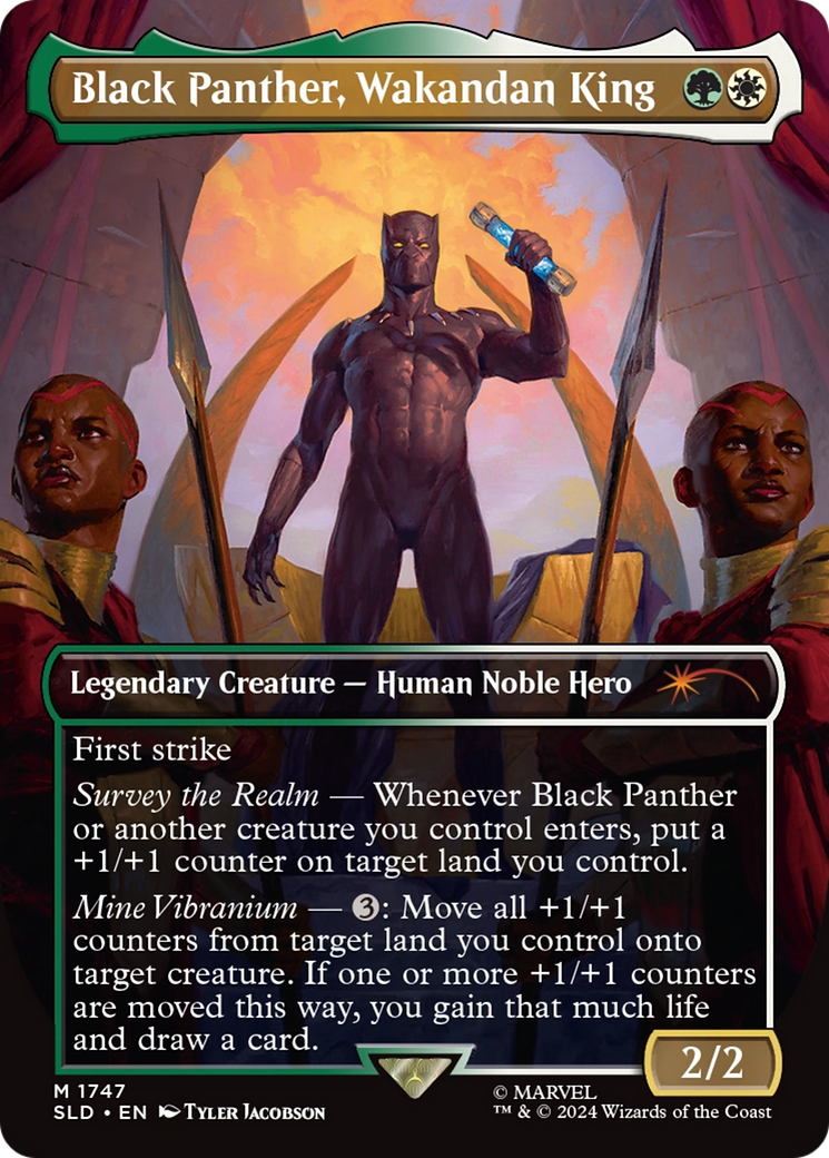 Black Panther, Wakandan King (Rainbow Foil) [Secret Lair Drop Series] | Galaxy Games LLC