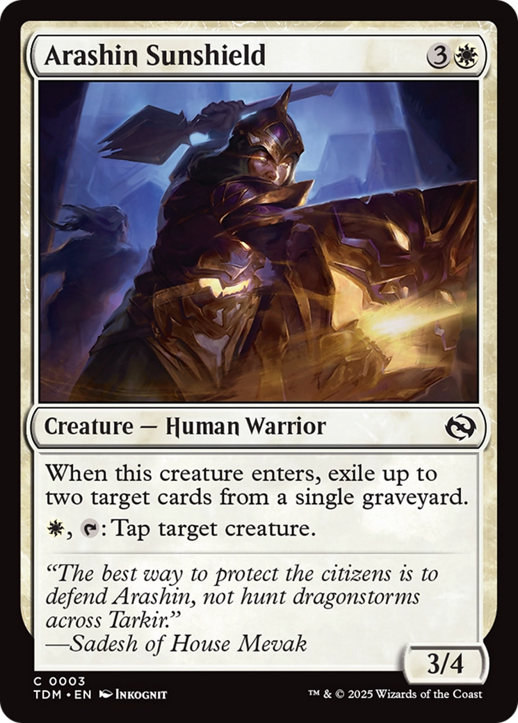 Arashin Sunshield [Tarkir: Dragonstorm] | Galaxy Games LLC