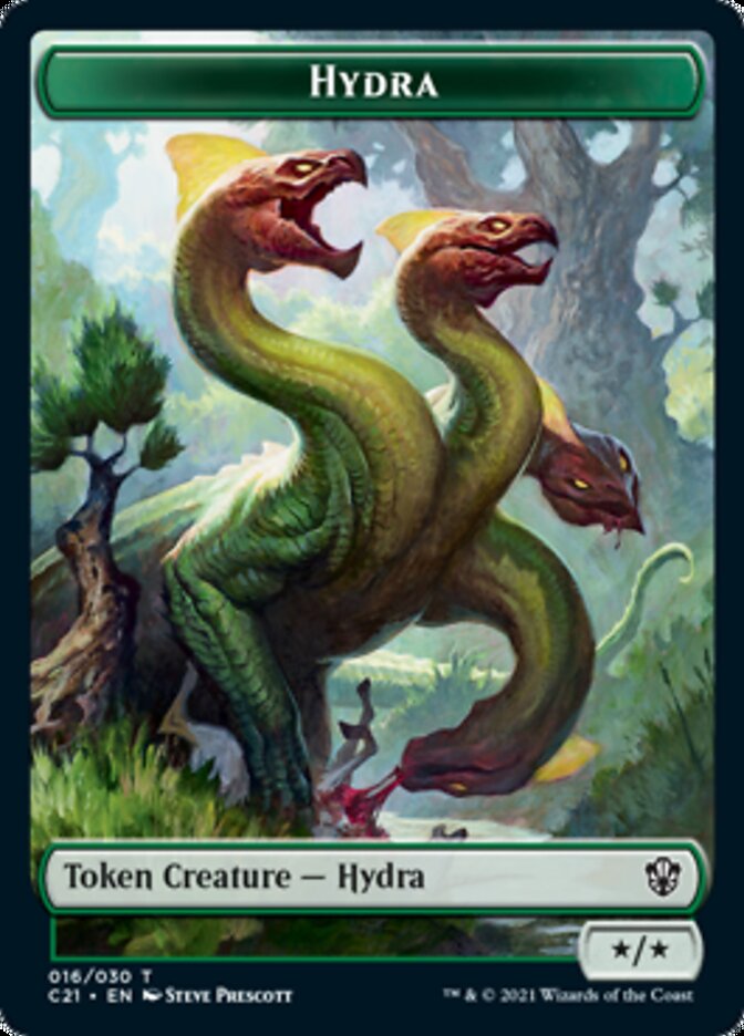 Hydra // Boar Double-Sided Token [Commander 2021 Tokens] | Galaxy Games LLC