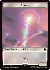 Spirit // Squid Double-Sided Token (Surge Foil) [FINAL FANTASY Commander Tokens] | Galaxy Games LLC