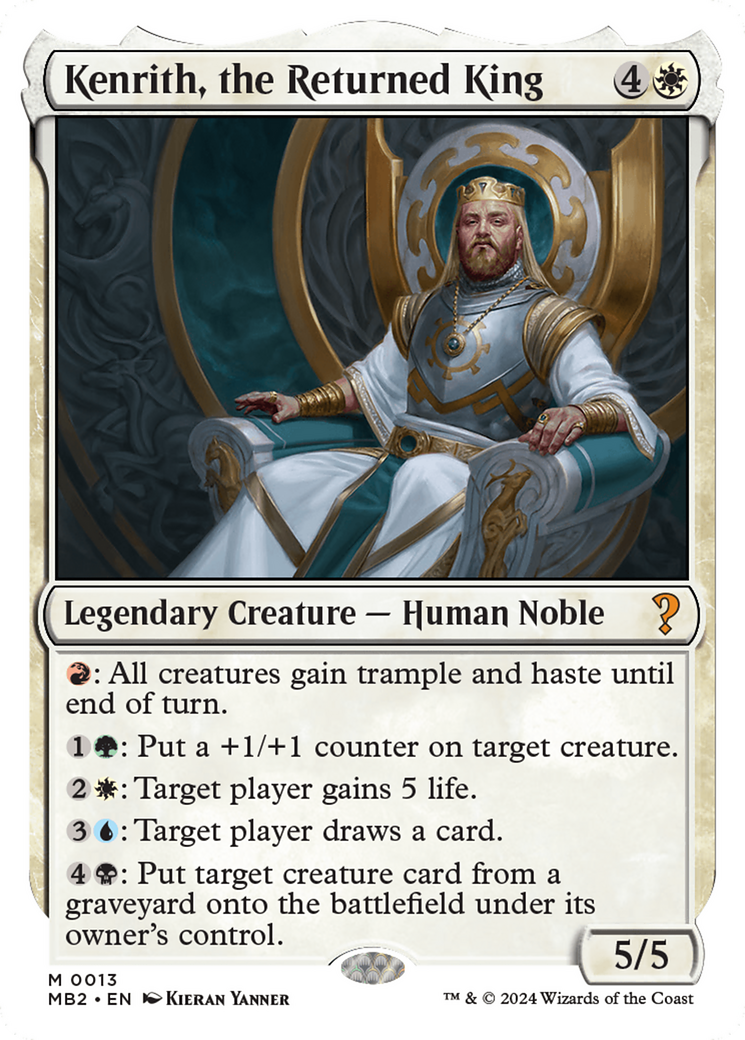 Kenrith, the Returned King (White Border) [Mystery Booster 2] | Galaxy Games LLC