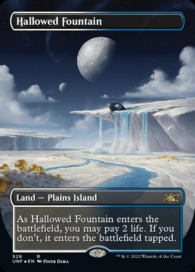 Hallowed Fountain (Borderless) (Galaxy Foil) [Unfinity] | Galaxy Games LLC