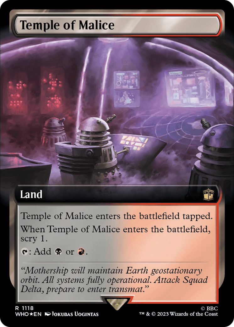 Temple of Malice (Extended Art) (Surge Foil) [Doctor Who] | Galaxy Games LLC