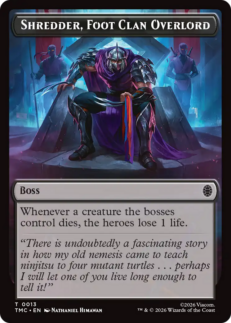 Shredder, Foot Clan Overlord [Teenage Mutant Ninja Turtles Commander Tokens] | Galaxy Games LLC