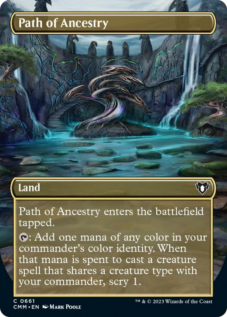 Path of Ancestry (Borderless Alternate Art) [Commander Masters] | Galaxy Games LLC