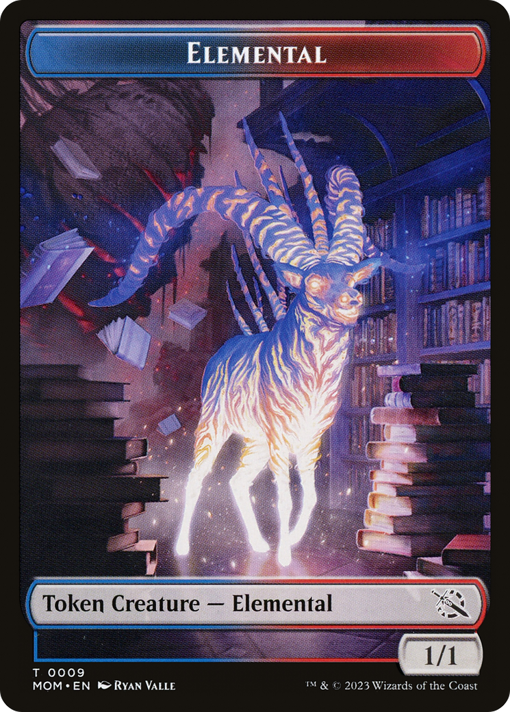 Elemental (09) // Spirit (13) Double-Sided Token [March of the Machine Tokens] | Galaxy Games LLC