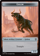 Golem (0014) // Golem (0015) Double-Sided Token [Aetherdrift Commander Tokens] | Galaxy Games LLC
