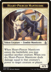 Heart-Piercer Manticore // Warrior Double-Sided Token [Amonkhet Tokens] | Galaxy Games LLC