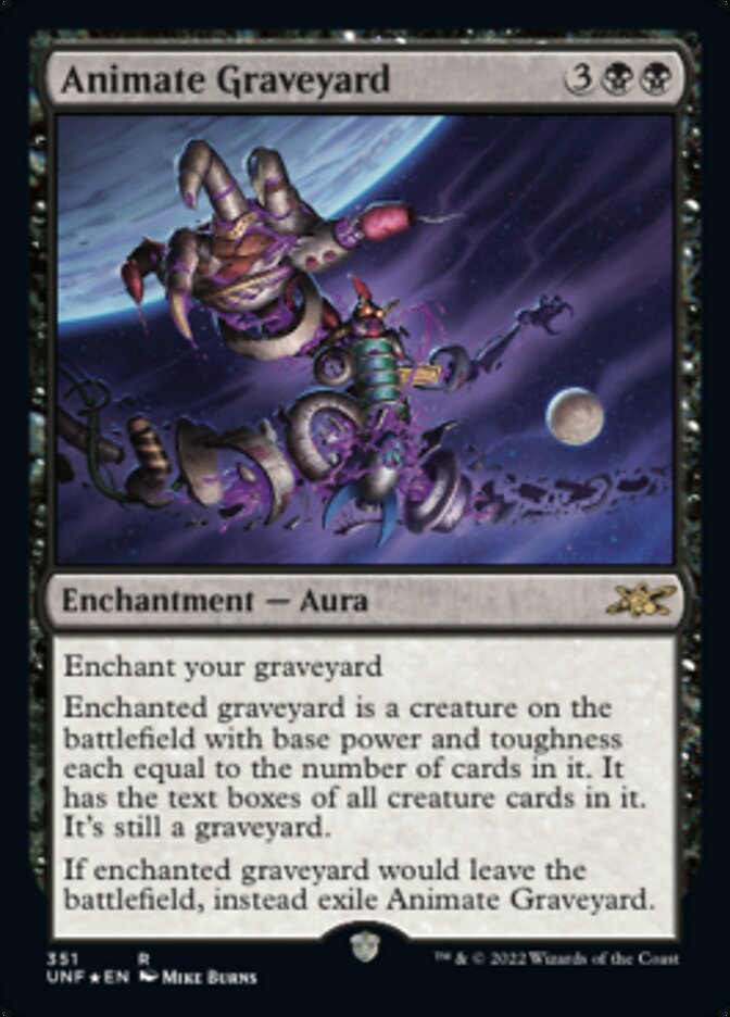 Animate Graveyard (Galaxy Foil) [Unfinity] | Galaxy Games LLC