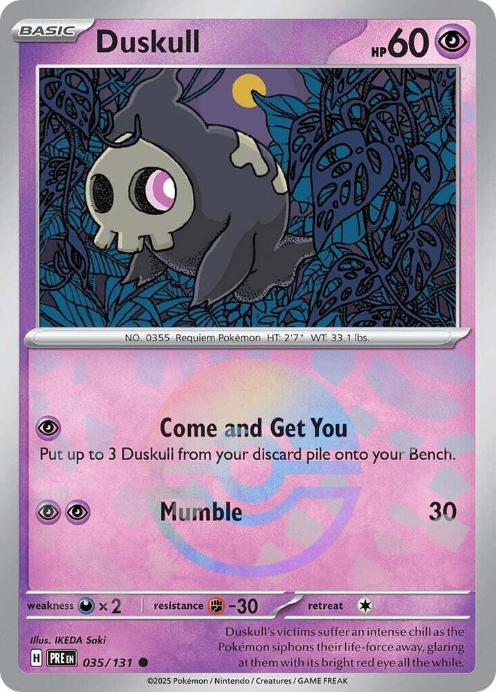 Duskull (035/131) (Poke Ball Pattern) [Scarlet & Violet: Prismatic Evolutions] | Galaxy Games LLC