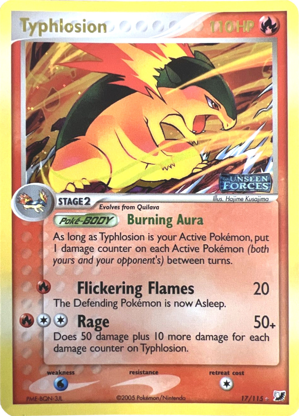 Typhlosion (17/115) (Stamped) [EX: Unseen Forces] | Galaxy Games LLC