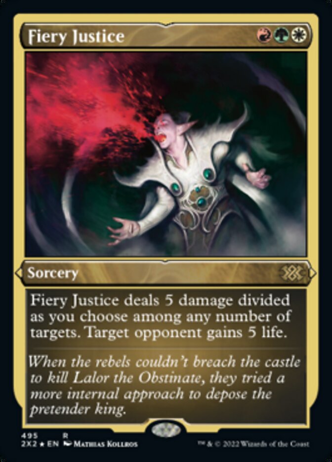 Fiery Justice (Foil Etched) [Double Masters 2022] | Galaxy Games LLC