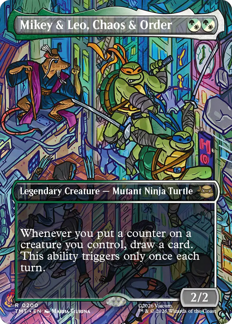 Mikey & Leo, Chaos & Order (Borderless) [Teenage Mutant Ninja Turtles] | Galaxy Games LLC