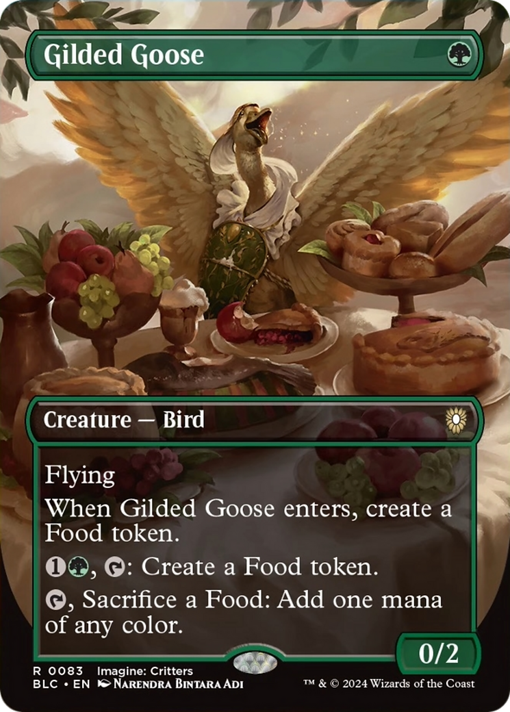 Gilded Goose (Borderless) [Bloomburrow Commander] | Galaxy Games LLC