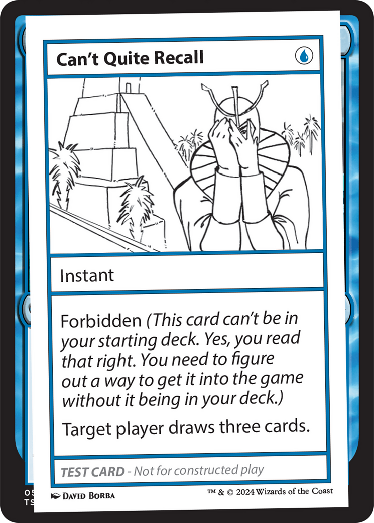 Can't Quite Recall [Mystery Booster 2 Playtest Cards] | Galaxy Games LLC