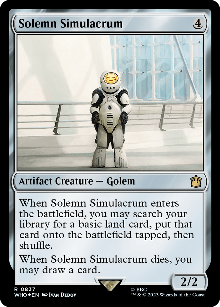 Solemn Simulacrum (Surge Foil) [Doctor Who] | Galaxy Games LLC