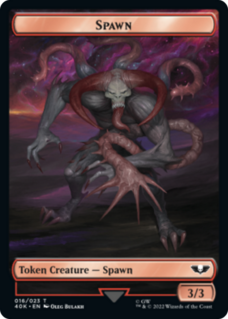 Spawn // Blue Horror Double-Sided Token [Warhammer 40,000 Tokens] | Galaxy Games LLC