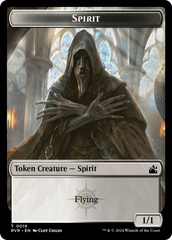 Spirit (0018) // Spirit (0004) Double-Sided Token [Ravnica Remastered Tokens] | Galaxy Games LLC