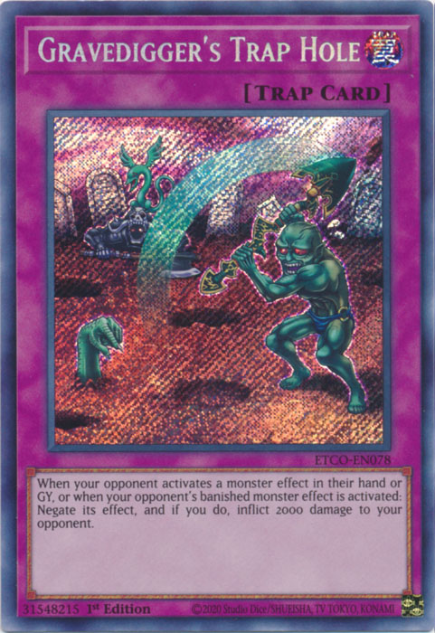 Gravedigger's Trap Hole [ETCO-EN078] Secret Rare  Galaxy Games LLC