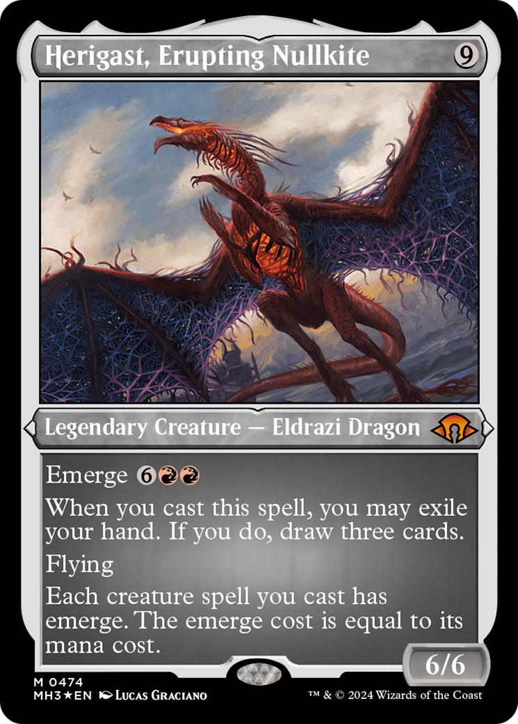 Herigast, Erupting Nullkite (Foil Etched) [Modern Horizons 3] | Galaxy Games LLC