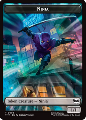 Treasure // Ninja Double-Sided Token [Teenage Mutant Ninja Turtles Commander Tokens] | Galaxy Games LLC