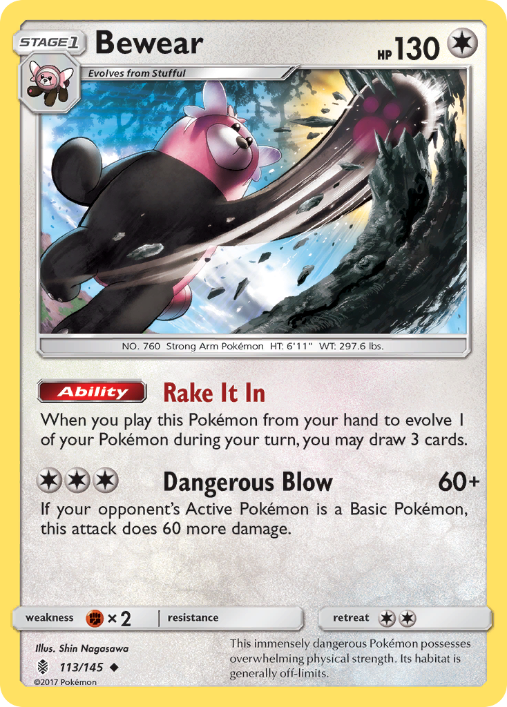 Bewear (113/145) [Sun & Moon: Guardians Rising] | Galaxy Games LLC