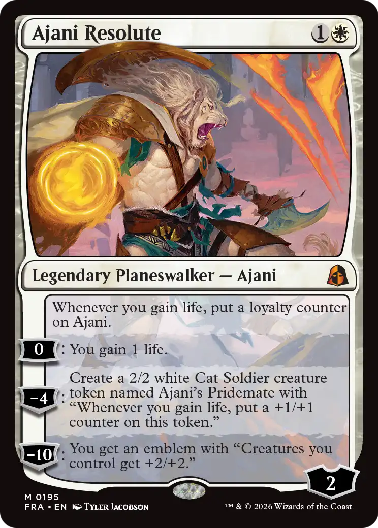 Ajani Resolute [Reality Fracture] | Galaxy Games LLC
