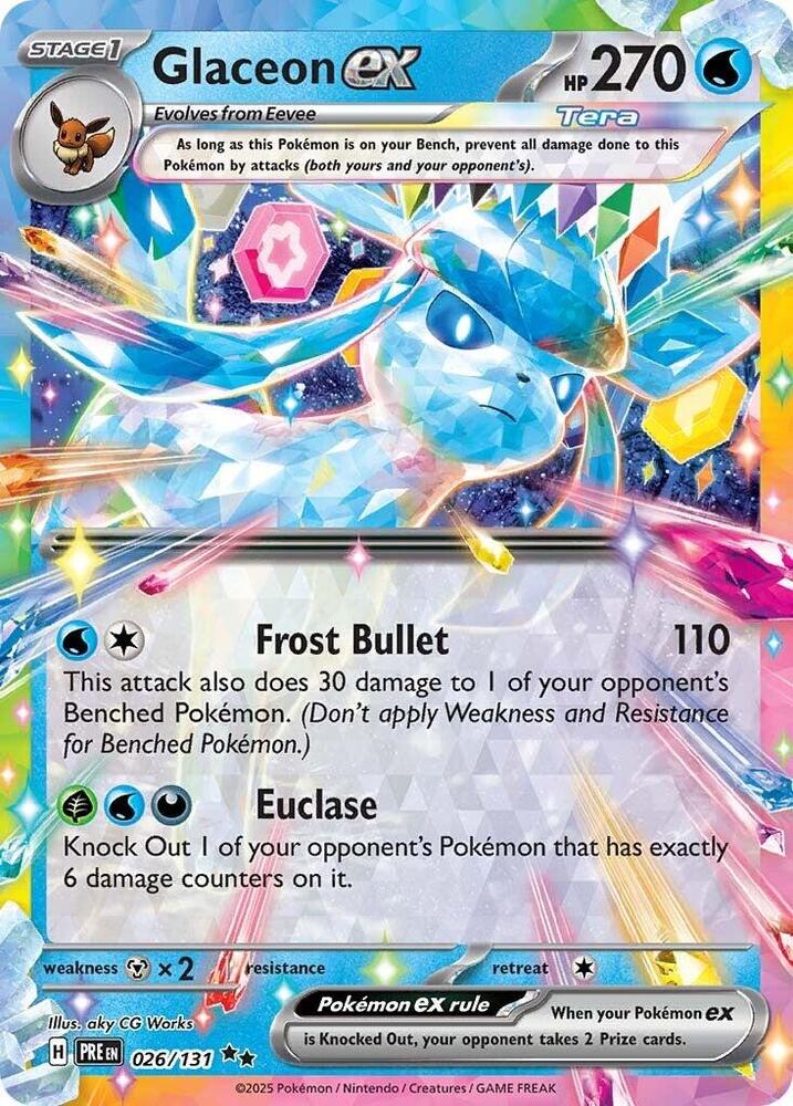 Glaceon ex (026/131) [Scarlet & Violet: Prismatic Evolutions] | Galaxy Games LLC