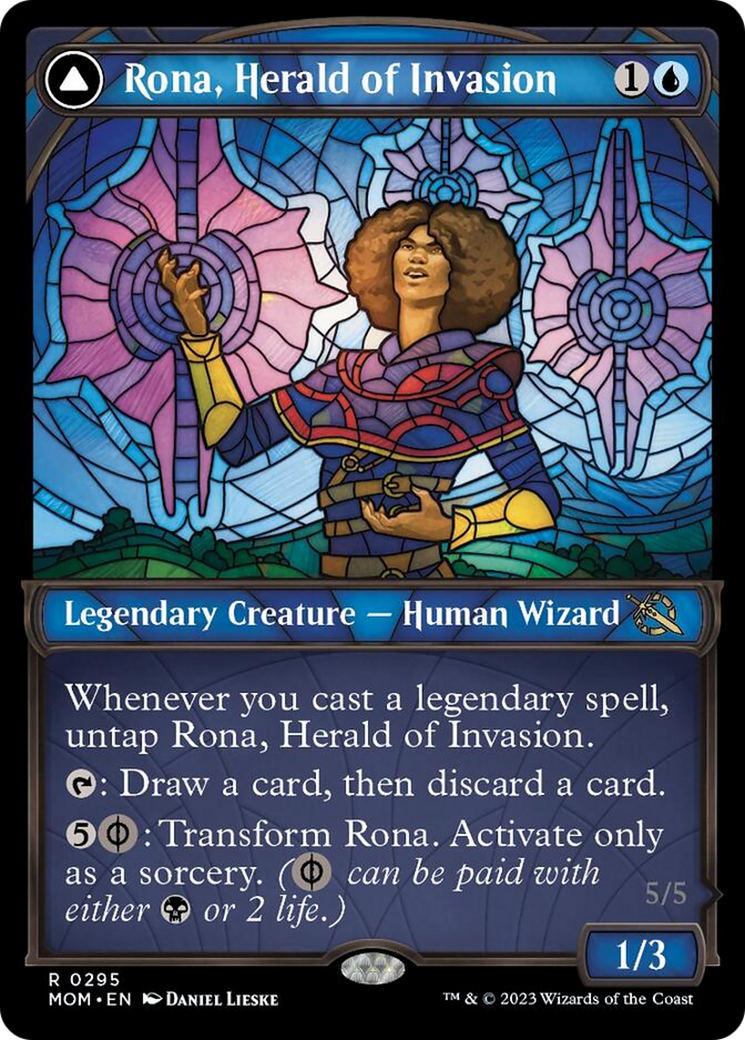 Rona, Herald of Invasion // Rona, Tolarian Obliterator (Showcase Planar Booster Fun) [March of the Machine] | Galaxy Games LLC