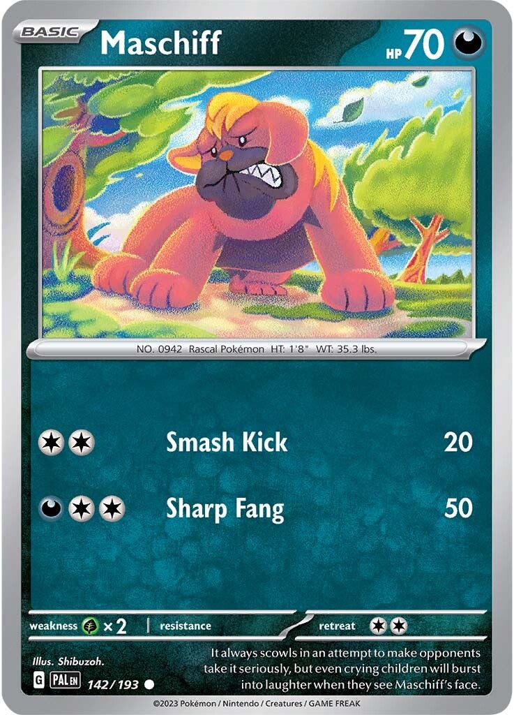 Maschiff (142/193) [Scarlet & Violet: Paldea Evolved] | Galaxy Games LLC