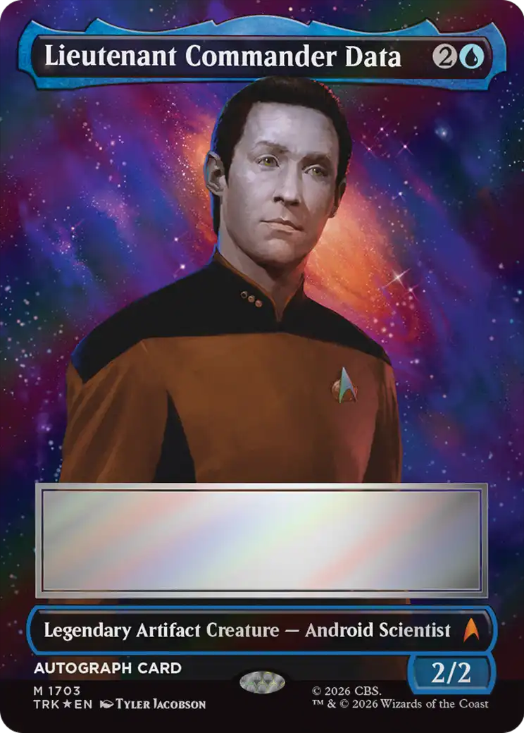 Lieutenant Commander Data (Borderless) (Signed) [Star Trek] | Galaxy Games LLC