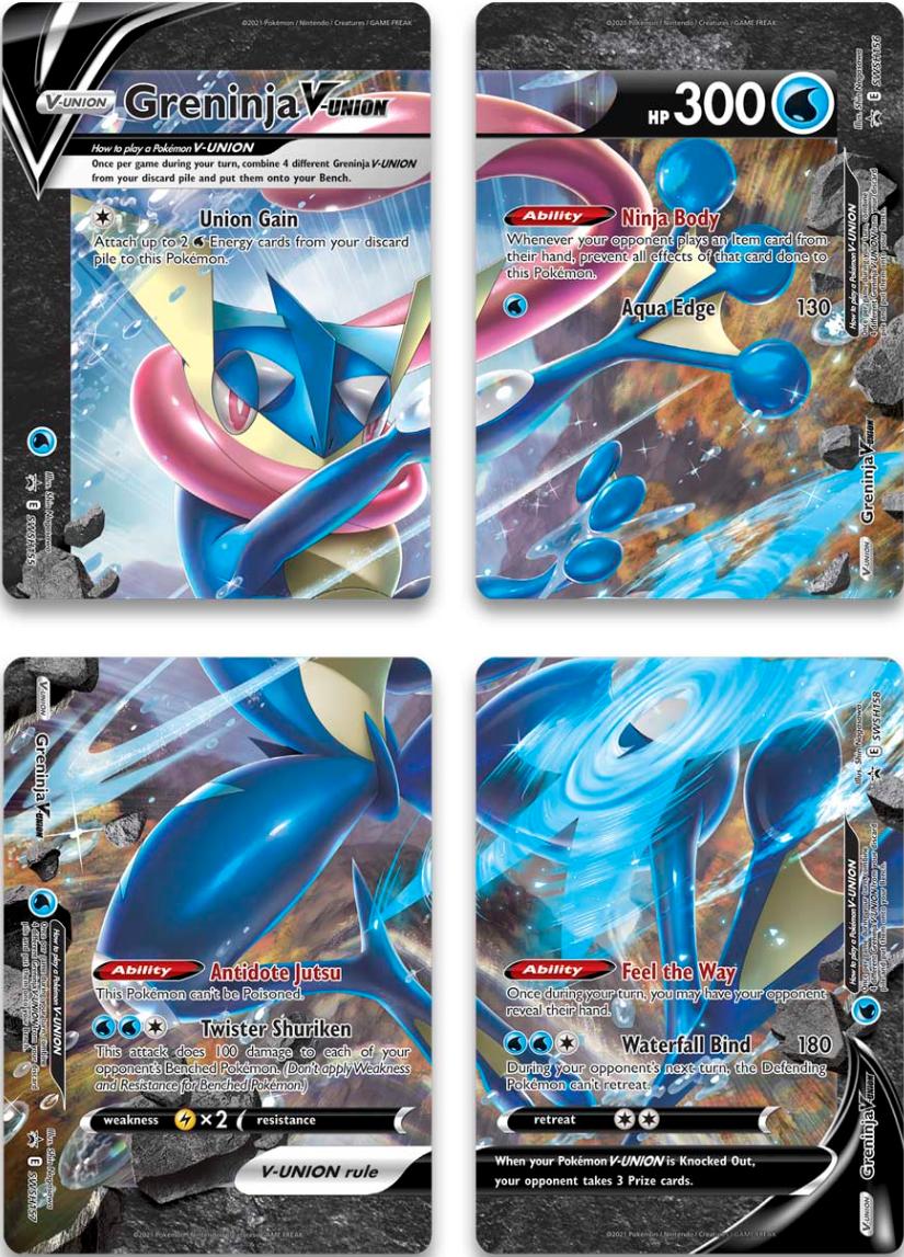 Greninja V-Union (Set of 4) [Sword & Shield: Black Star Promos] | Galaxy Games LLC