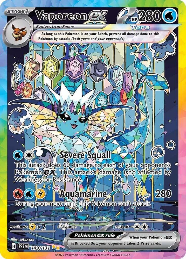 Vaporeon ex (149/131) [Scarlet & Violet: Prismatic Evolutions] | Galaxy Games LLC