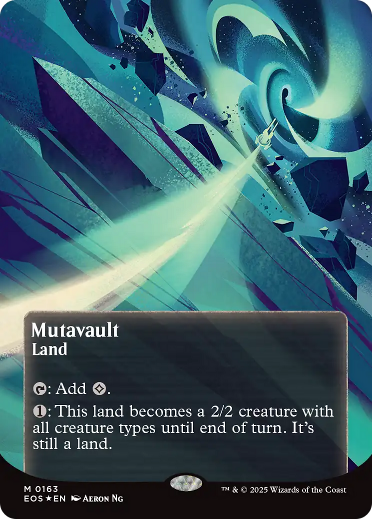 Mutavault (0163) (Borderless) (Galaxy Foil) [Edge of Eternities: Stellar Sights] | Galaxy Games LLC