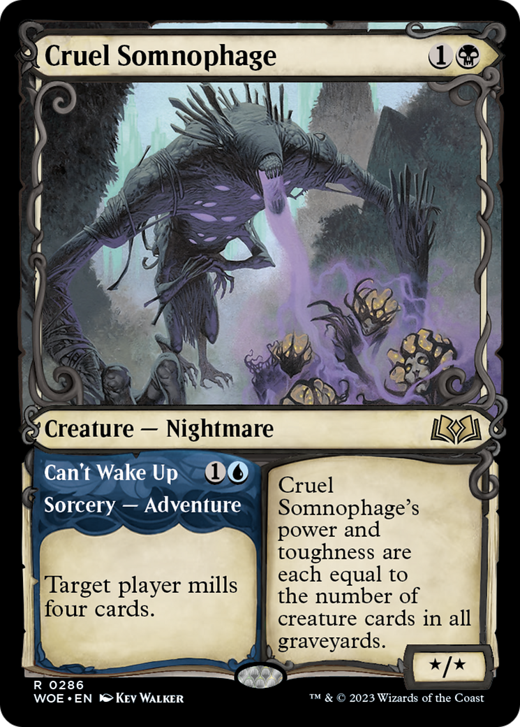 Cruel Somnophage // Can't Wake Up (Showcase) [Wilds of Eldraine] | Galaxy Games LLC