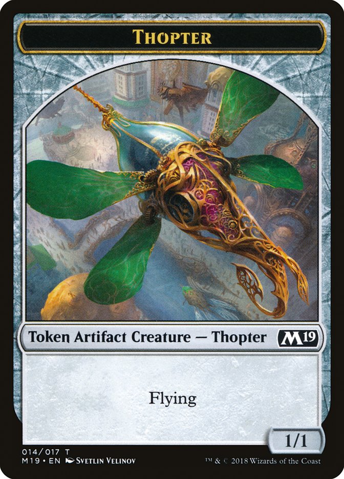 Zombie // Thopter Double-Sided Token (Game Night) [Core Set 2019 Tokens] | Galaxy Games LLC