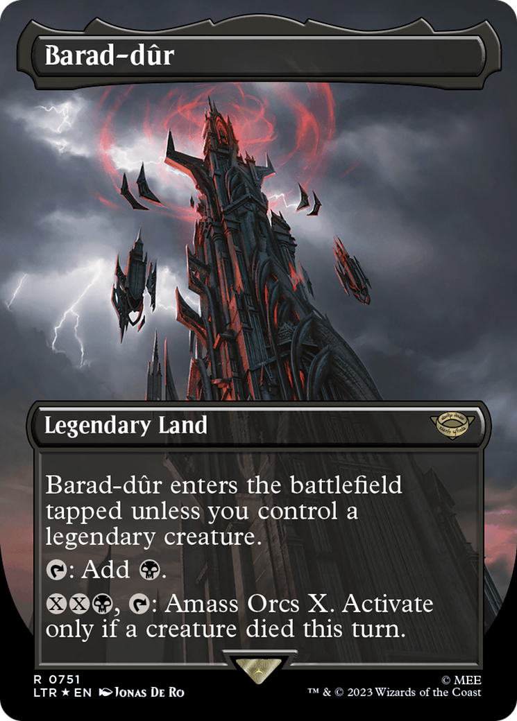 Barad-dur (0751) (Borderless) (Surge Foil) [The Lord of the Rings: Tales of Middle-Earth] | Galaxy Games LLC