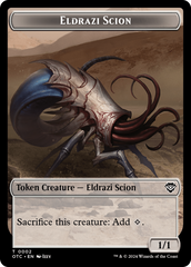 Eldrazi Scion // Manifest Double-Sided Token [Outlaws of Thunder Junction Commander Tokens] | Galaxy Games LLC